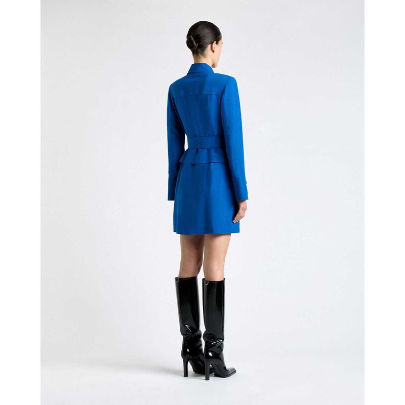 Cue Blue Viscose Blend Utility Mini Dress image number 1